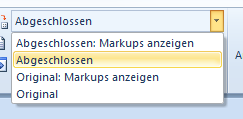 Anzeige des endgültigen Dokuments, Änderungen sind noch vorhanden