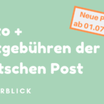 Postgebühren und Porto der Deutschen Post