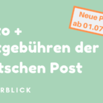 Porto und Postgebühren der deutschen Post