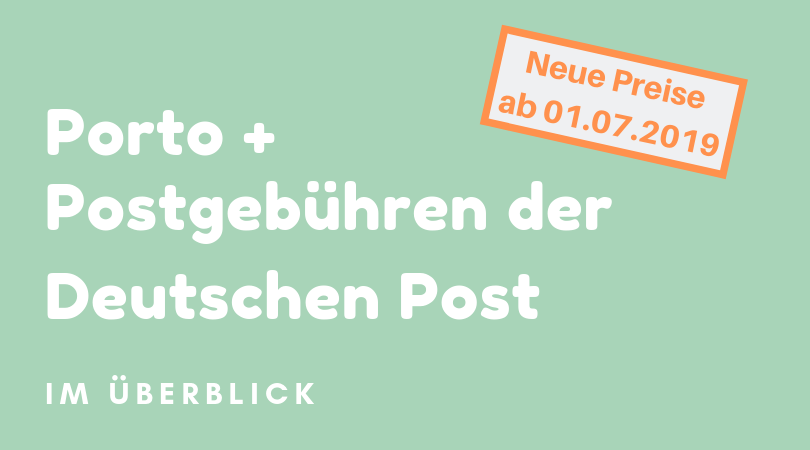 Porto und Postgebühren der deutschen Post