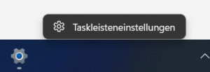 Taskleisteneinstellungen öffnen