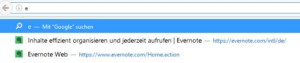 Vorschläge im Firefox